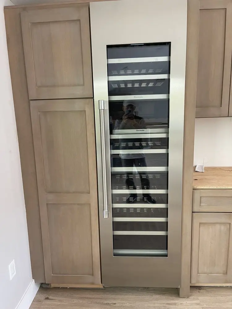 Built-In Wine Column installation in Newport Coast