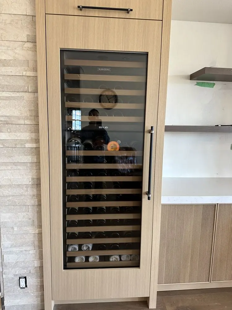 Built-In Wine Refrigerator Column installation in Dana Point