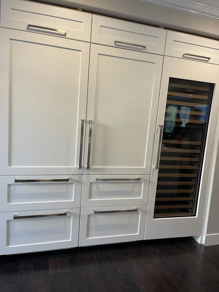 Custom Panel Refrigerator & Wine Column installation in Irvine
