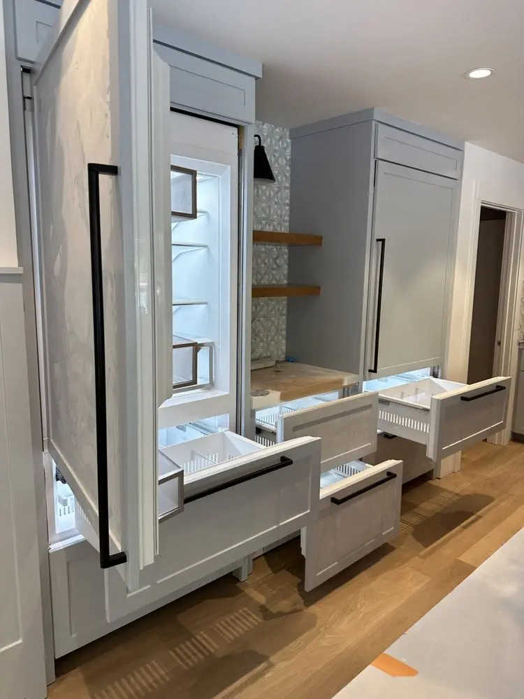 Custom-Paneled Refrigerator Columns installation in Ladera Ranch