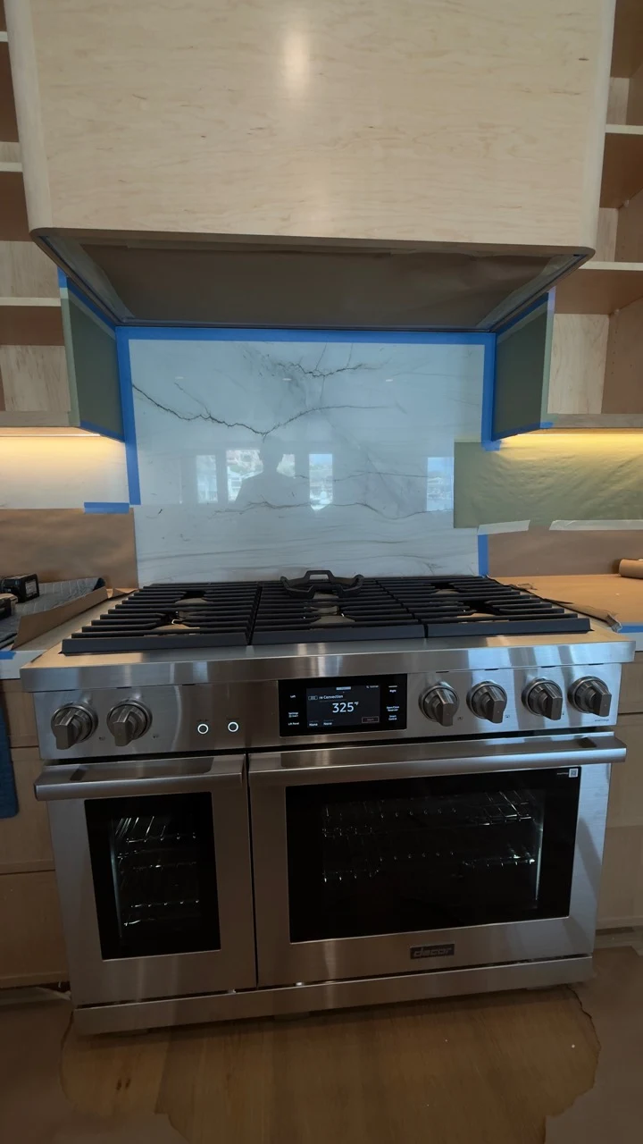 Dacor 48-inch dual fuel range installation in Newport Beach, CA