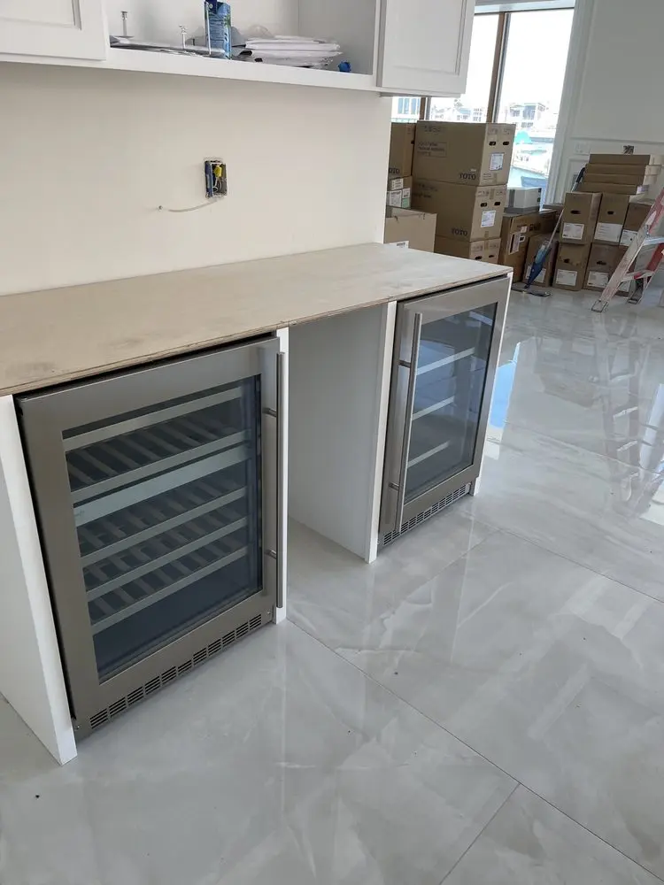 Dual Undercounter Wine Storage installation in Ladera Ranch