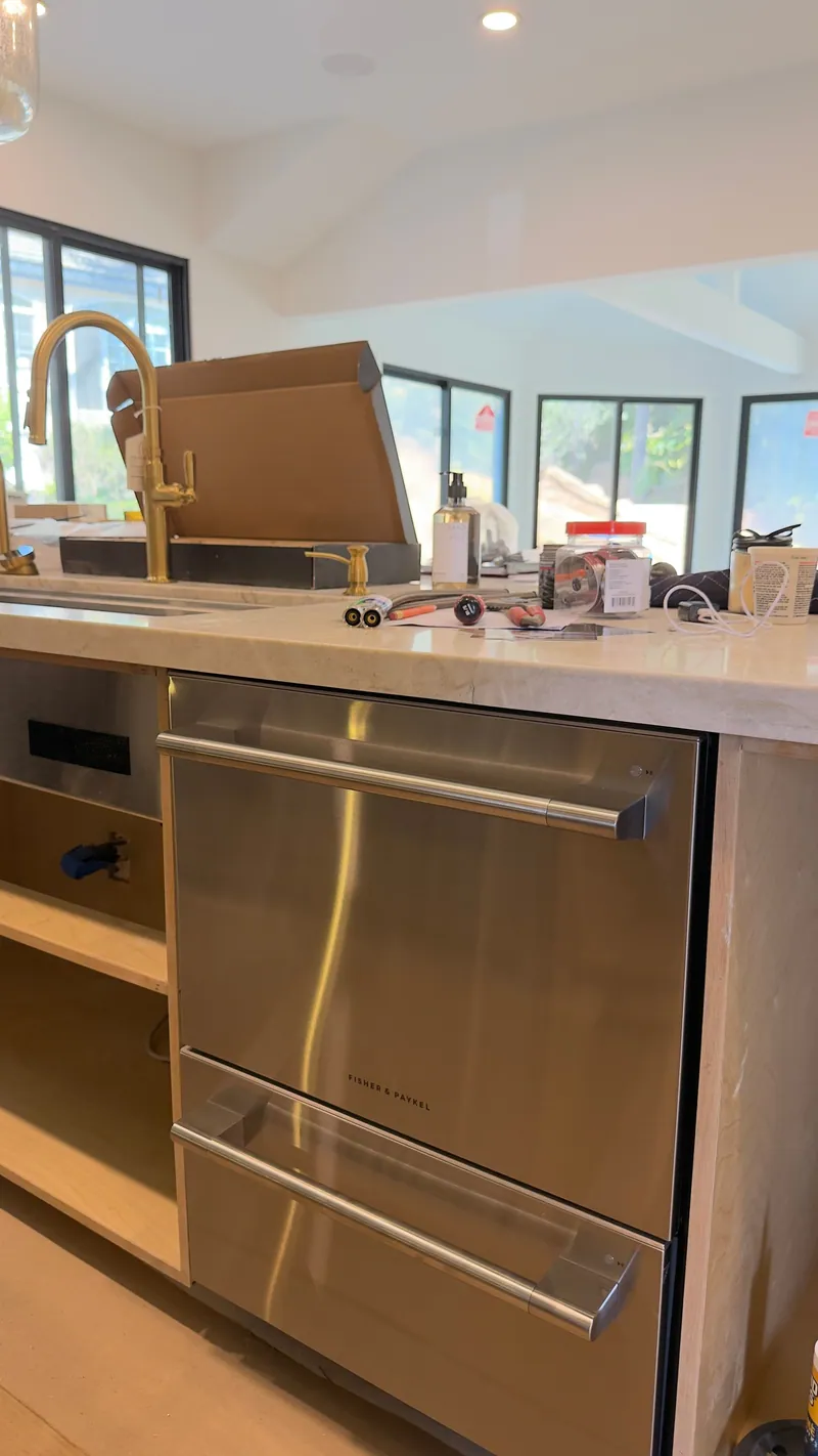 Fisher & Paykel Double DishDrawer installation in San Juan Capistrano by Peerless Group