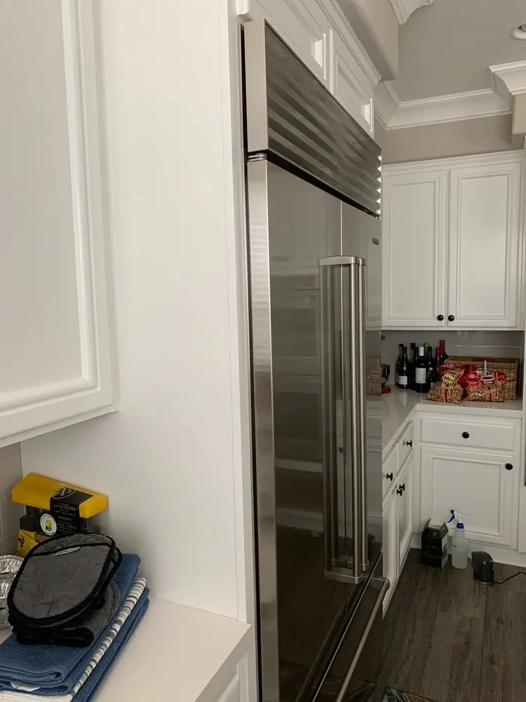 Flush Built-In Stainless Refrigerator installation in Laguna Beach