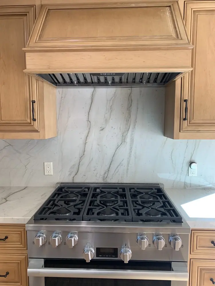 Gas Cooktop & Custom Wood Hood installation in Coto de Caza