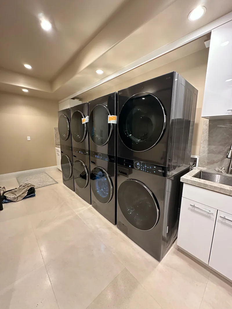 LG Stacked Laundry installation in Irvine