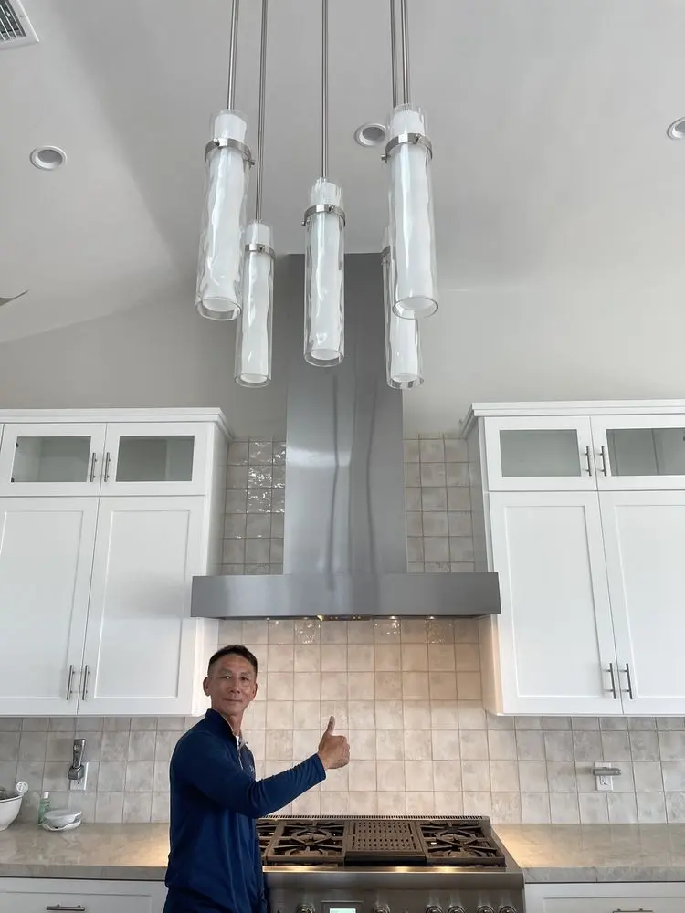 Modern Stainless Vent Hood installation in Newport Beach