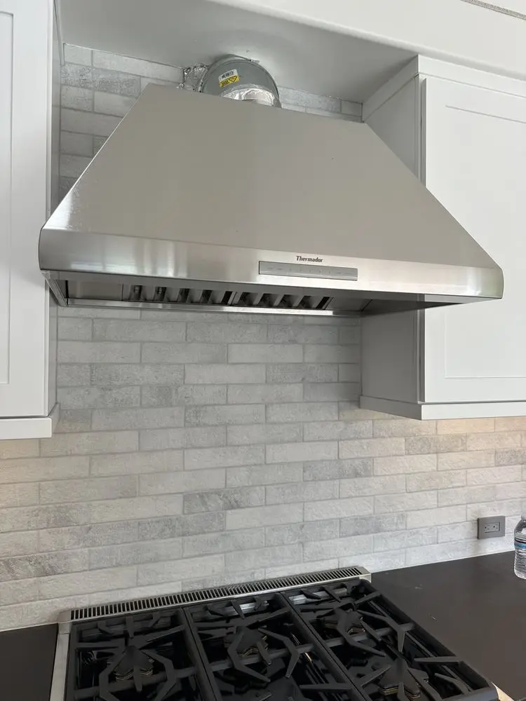 Modern Stainless Vent Hood installation in Villa Park