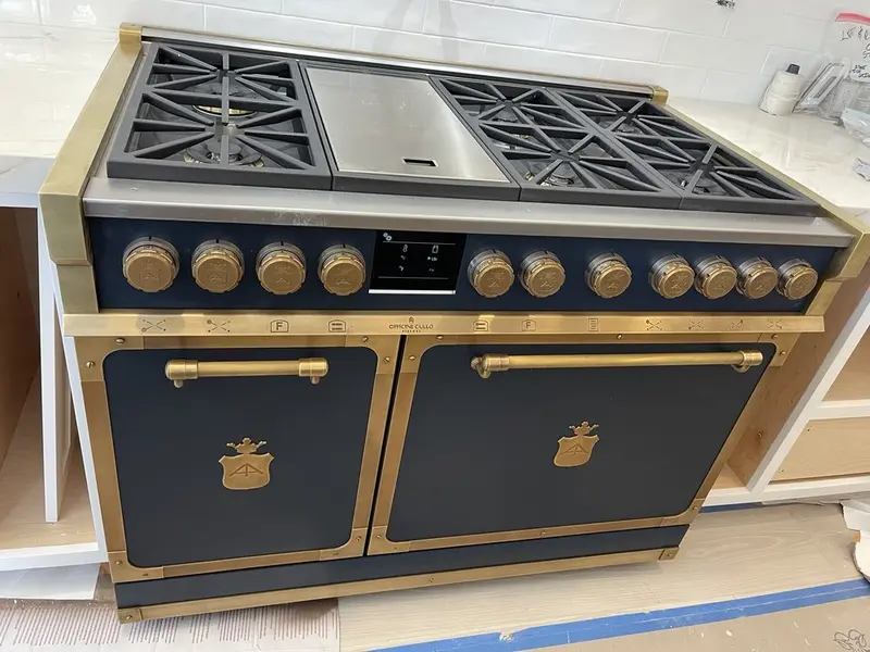 Navy & Brass Professional Range installation in Shady Canyon