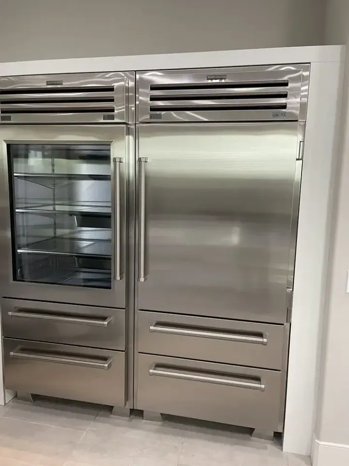 2 Pro Sub-Zero Fridges installation in Anaheim by Peerless Group