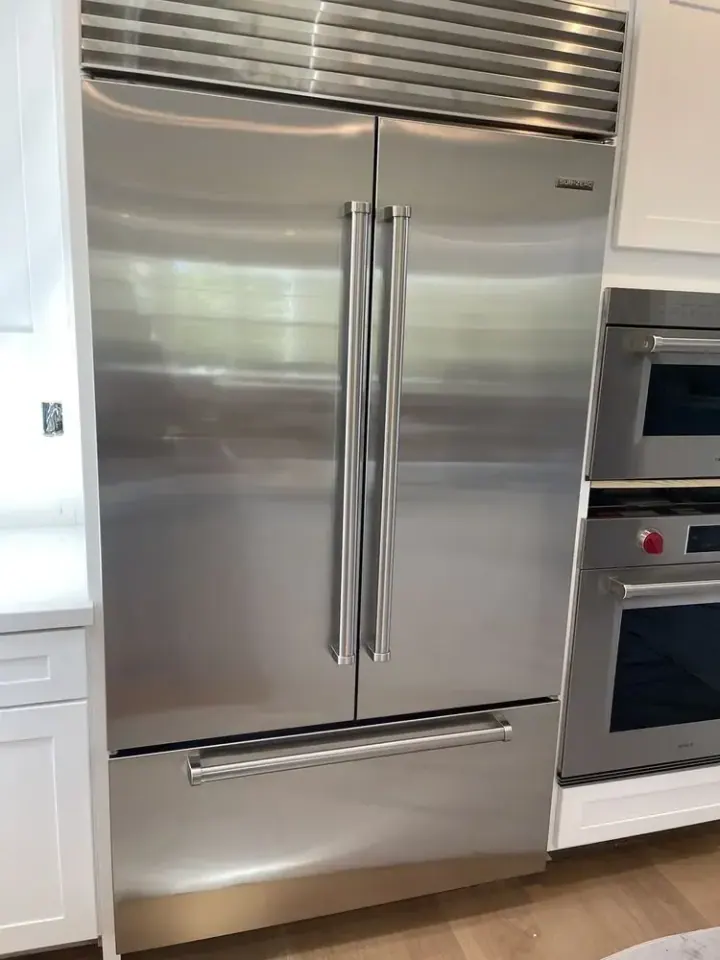 Built-In French-Door Refrigerator installation in Costa Mesa by Peerless Group