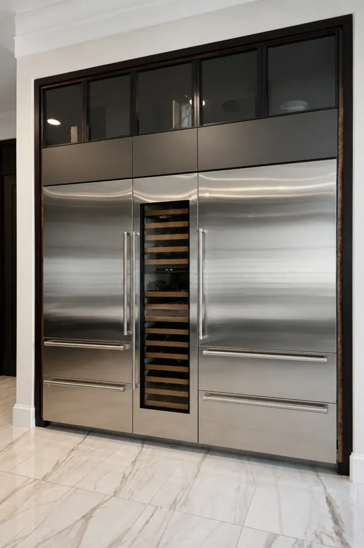 Sub-Zero Columns & Wine Column installation in Shady Canyon, CA by Peerless Group