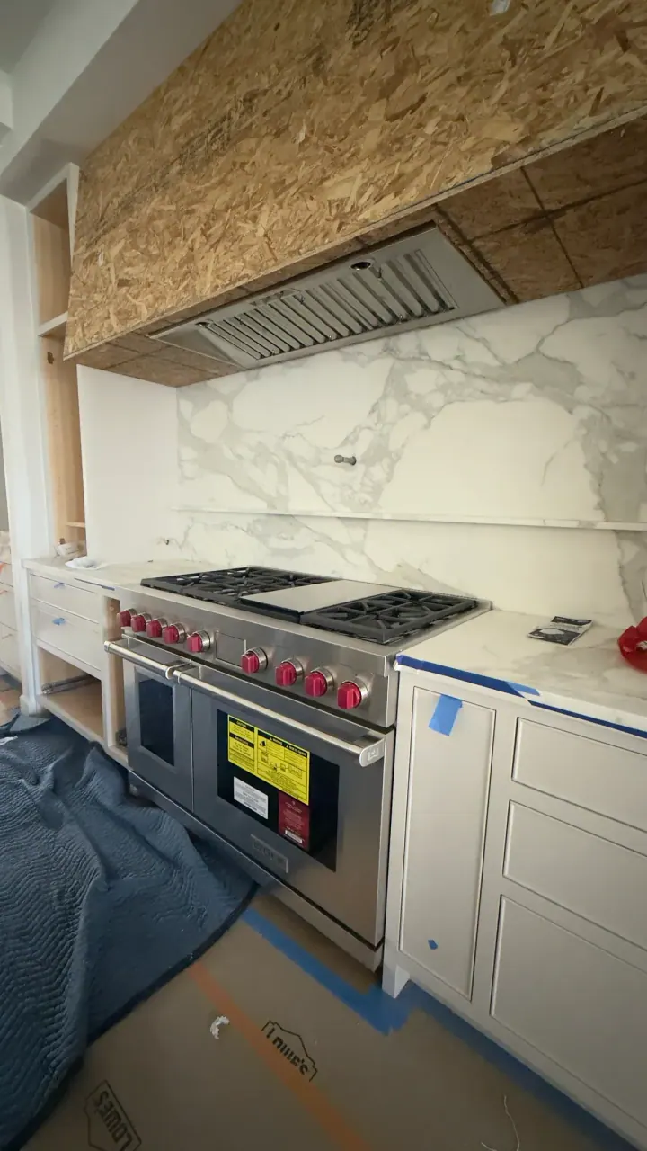 Wolf 48″ Range & 48″ Liner Hood installation in San Clemente by Peerless Group