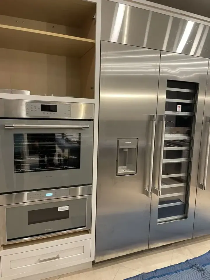Built-In Ovens & Refrigeration Wall installation in Westminster by Peerless Group