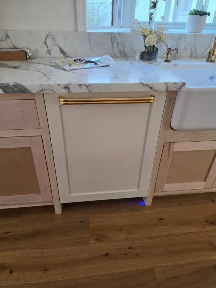 Thermador Dishwasher with Custom Wood Panel installation in Westminster, CA by Peerless Group