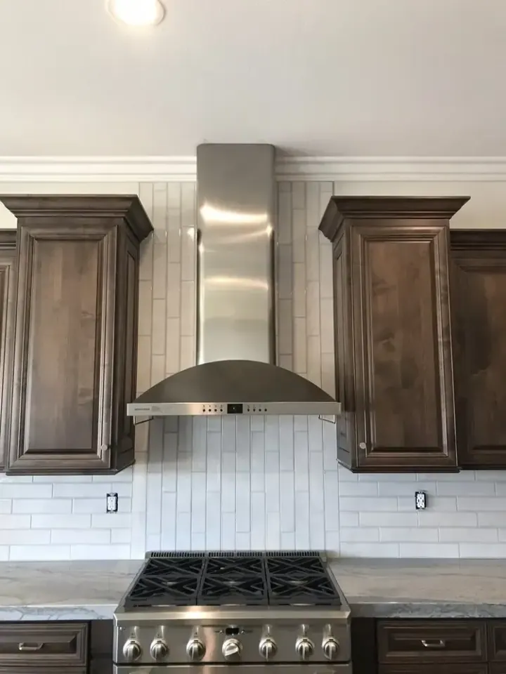 Stainless Chimney Hood installation in Irvine by Peerless Group