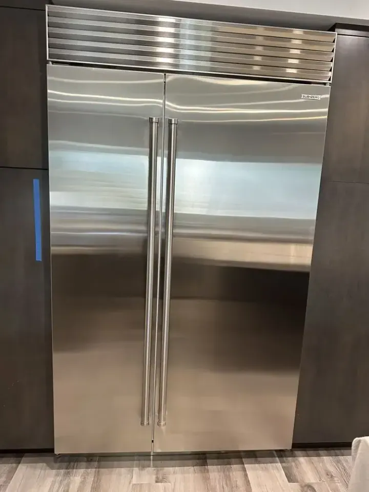 Sub-Zero 48″ Classic Side-by-Side Refrigerator/Freezer installation in Villa Park by Peerless Group