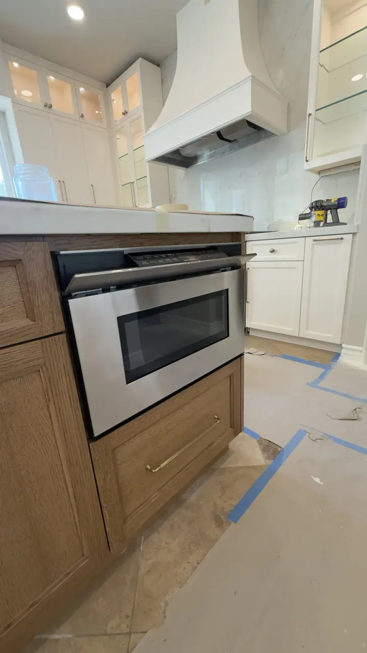 Sharp Microwave Drawer installation in Laguna Beach, CA by Peerless Group