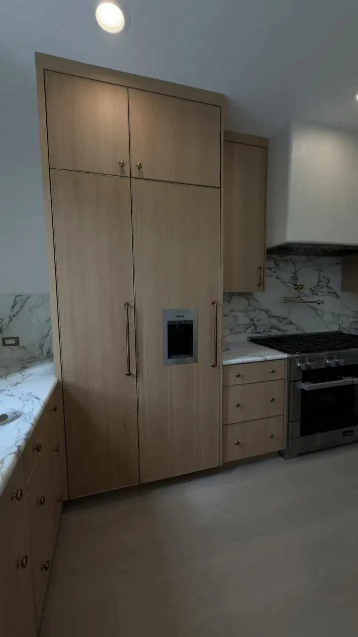 Miele Custom Wood Panel Columns installation in Dana Point, CA by Peerless Group