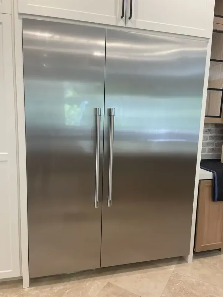 Built-In Stainless Refrigerator installation in Yorba Linda by Peerless Group