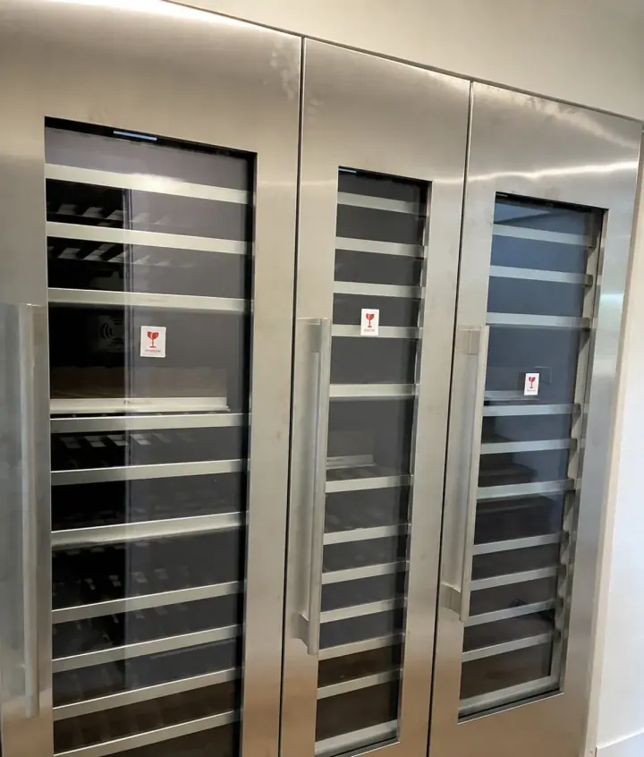 3 Thermador Wine Column Stack installation in Coto de Caza, CA by Peerless Group