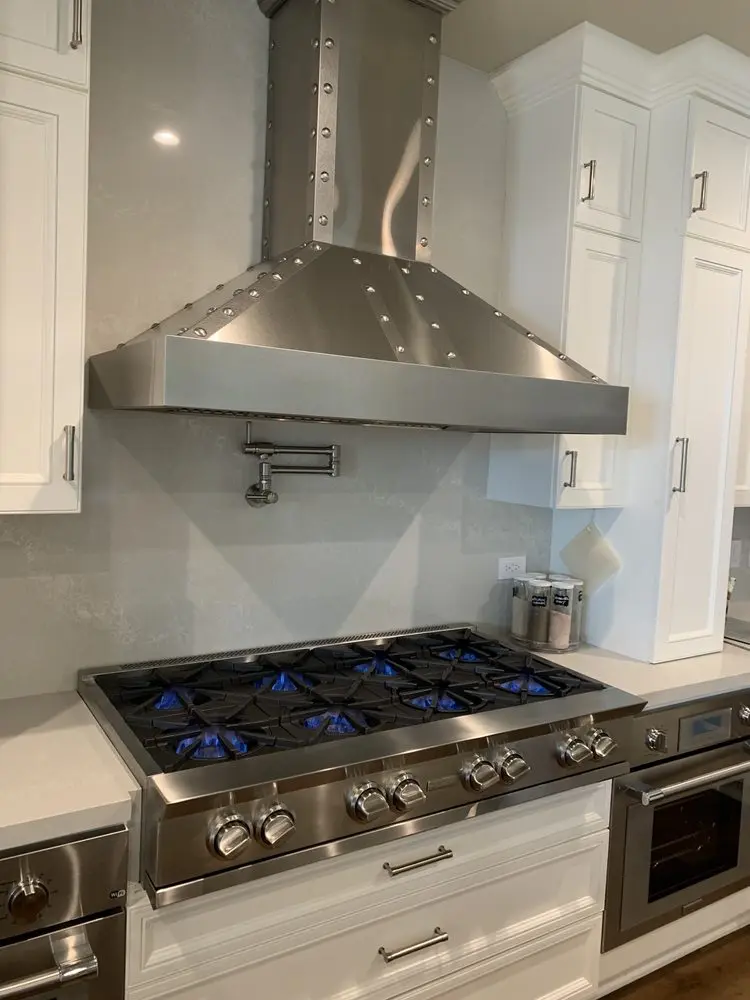 Stainless Gas Range & Hood installation in Dana Point