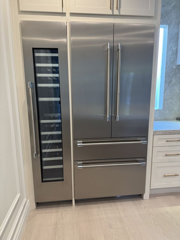 Sub-Zero built-in refrigerator installation in Newport Beach, CA by Peerless Group