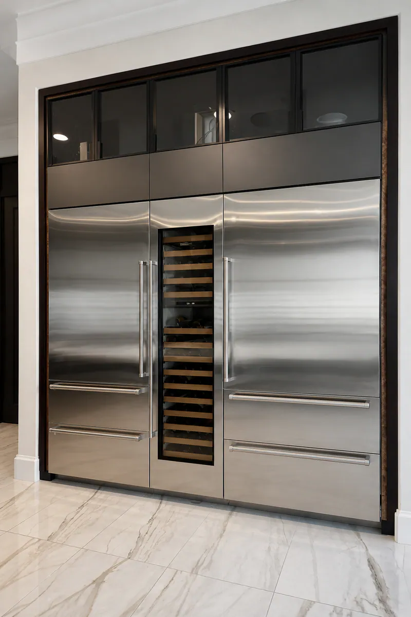Sub-Zero refrigeration and wine column in Shady Canyon