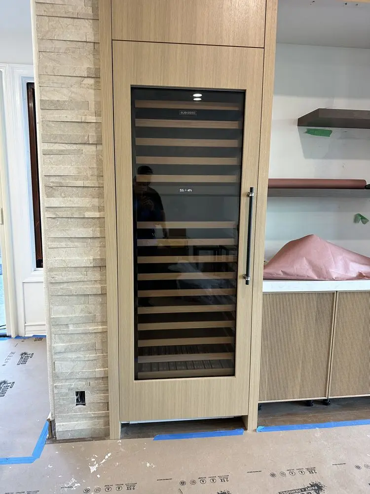 Tall Built-In Wine Cooler installation in Newport Coast