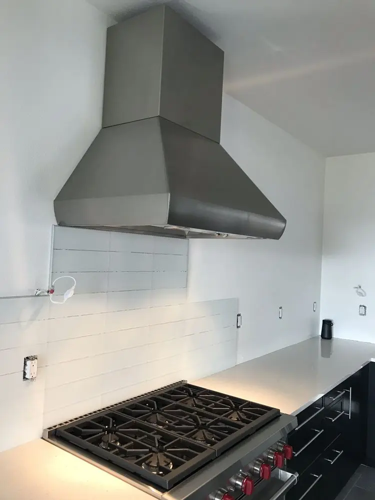Tapered Hood & Glass Cooktop installation in Newport Coast