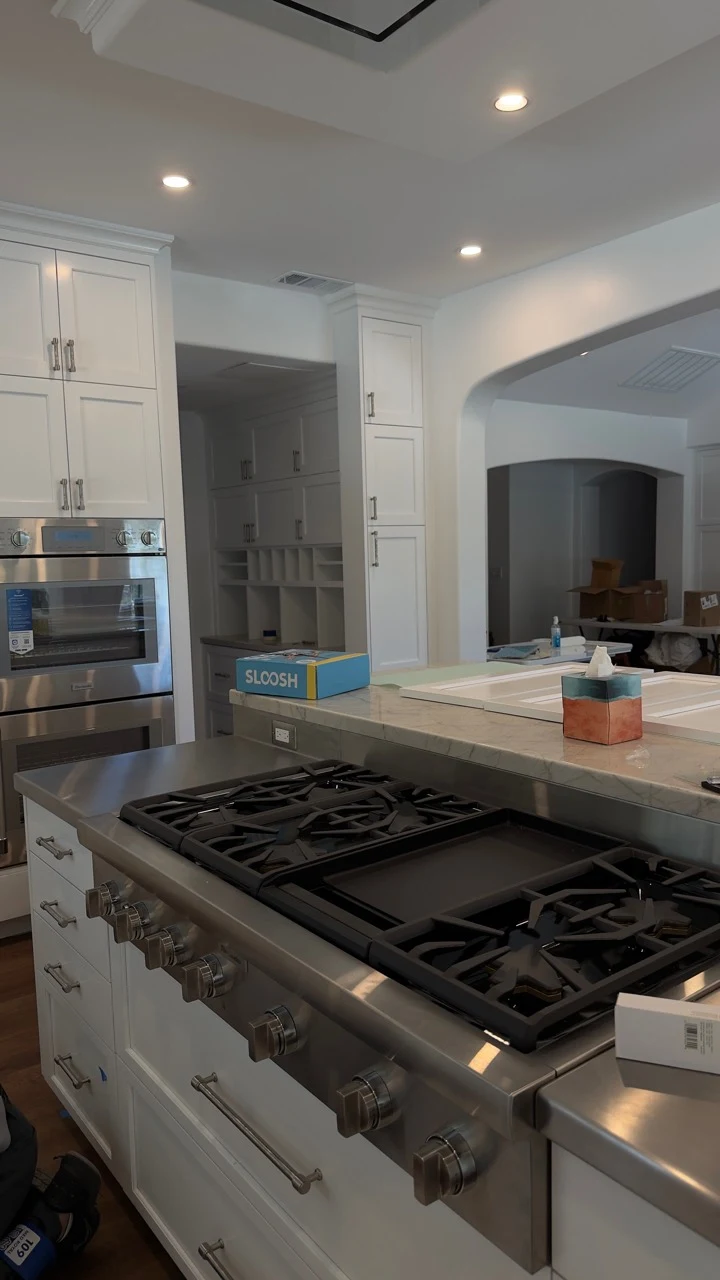 Thermador 48-inch rangetop with griddle installation in San Clemente, CA