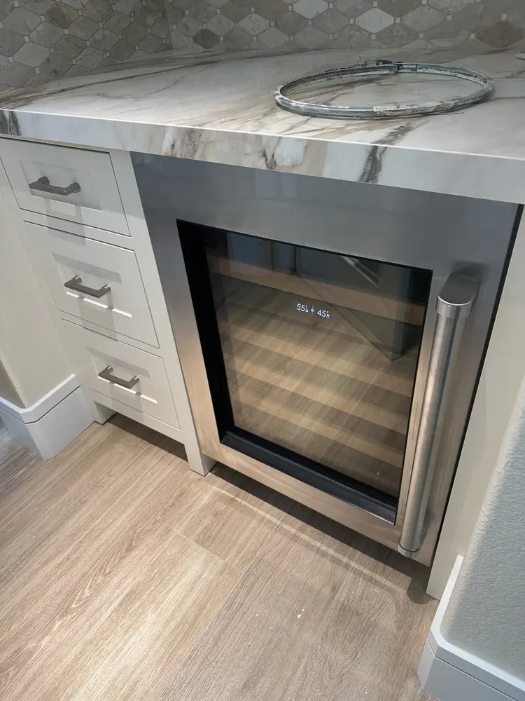 Undercounter Wine Cooler installation in Corona del Mar