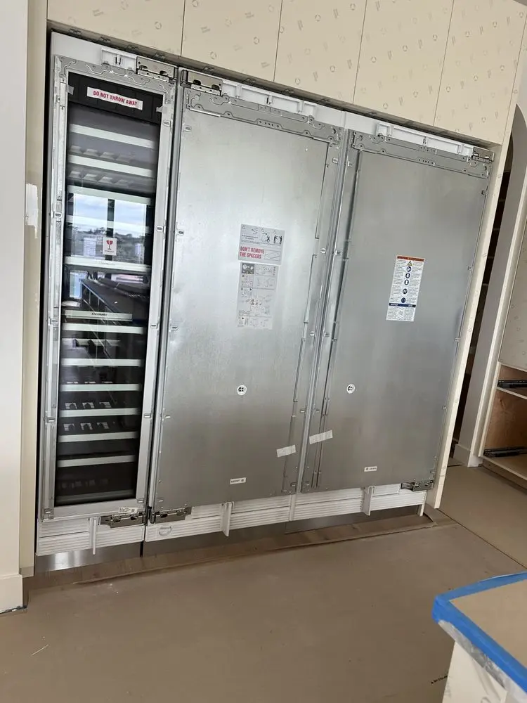 Wine Column & Refrigerator Pair installation in Newport Beach