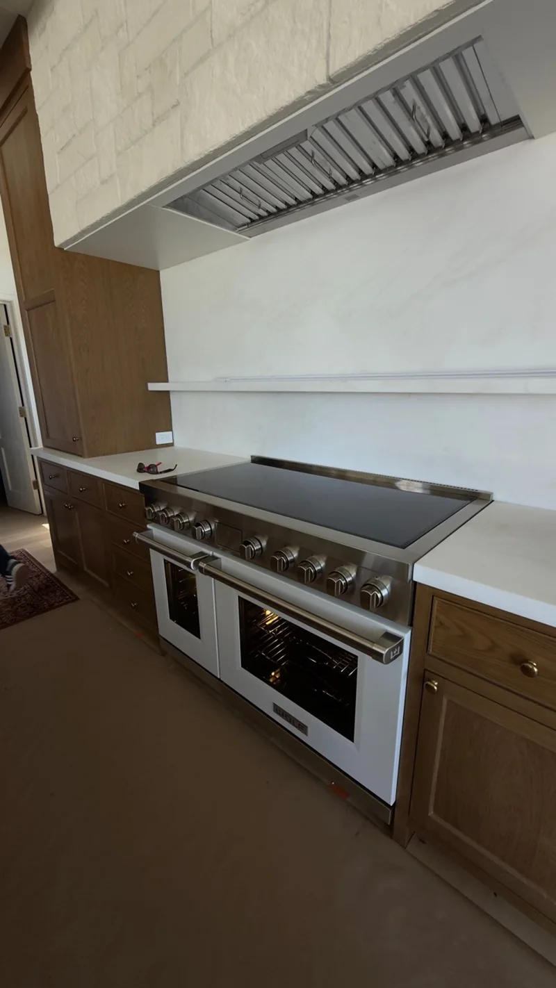 48-inch Wolf induction range installation in Newport Beach