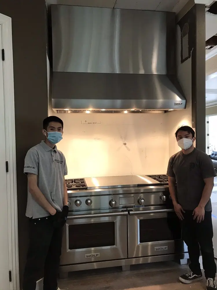 Wolf Dual-Fuel Range & Hood installation in Shady Canyon