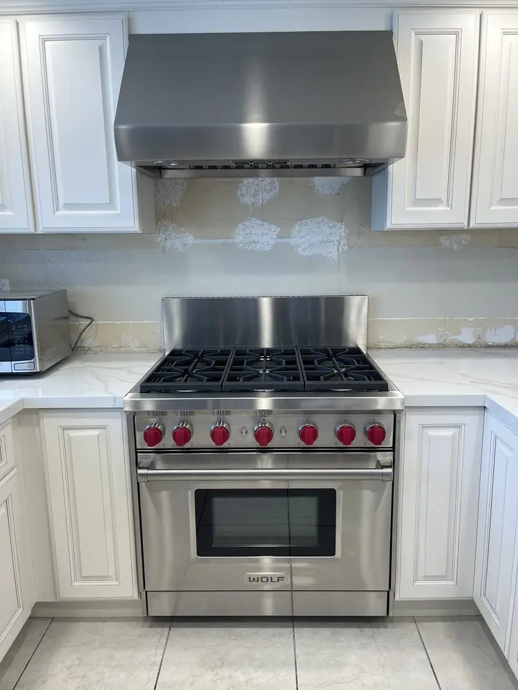 Wolf Gas Range & Hood installation in Dana Point