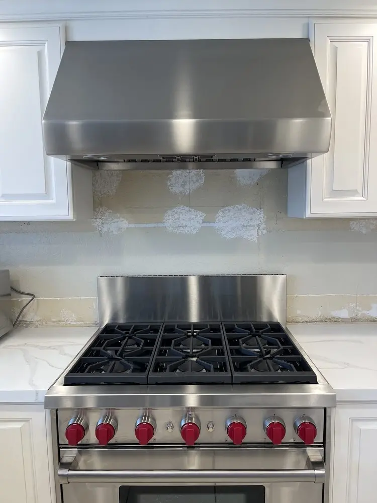 Wolf Gas Range & Hood installation in Irvine