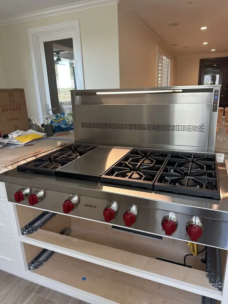 Wolf Professional Gas Range installation in Newport Coast