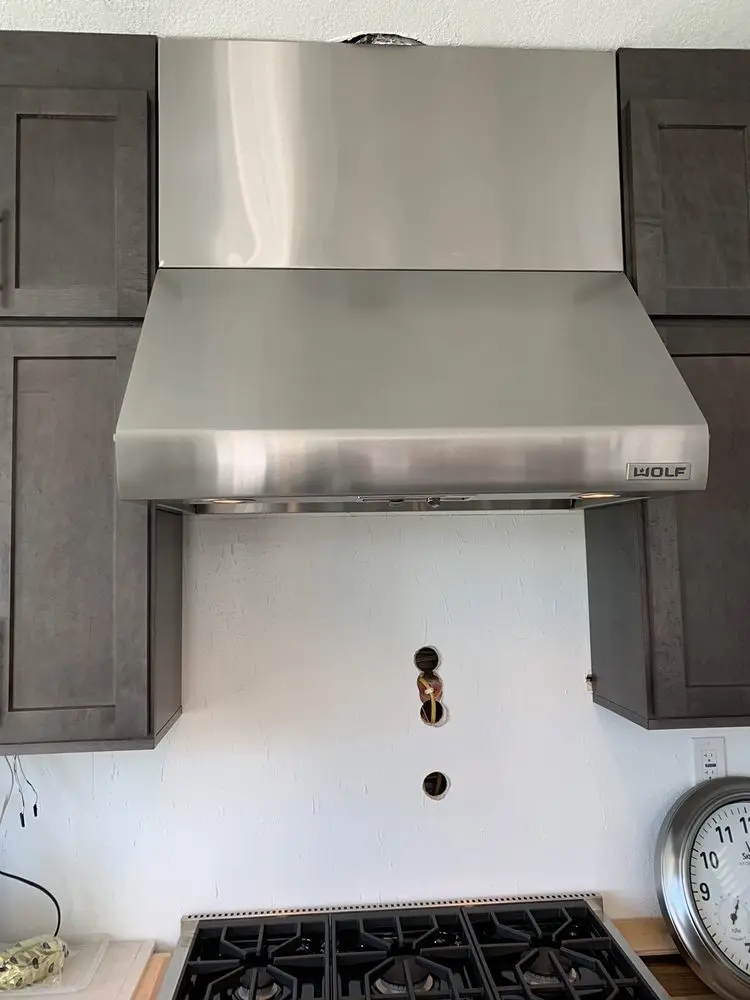 Wolf Under-Cabinet Hood installation in Ladera Ranch